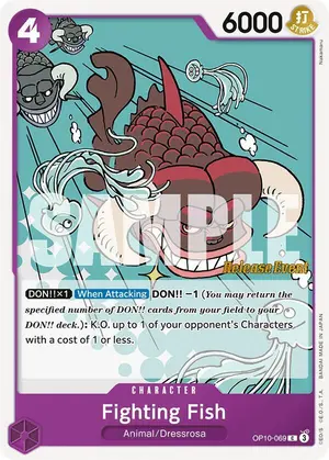 Carta Fighting Fish OP10-069, versión Promo