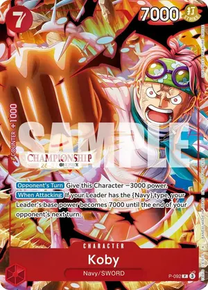Carta Koby P-092, versión Promo