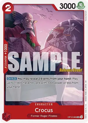Carta Crocus OP12-003, versión Promo