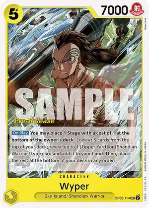 Carta Wyper OP06-114, versión Promo