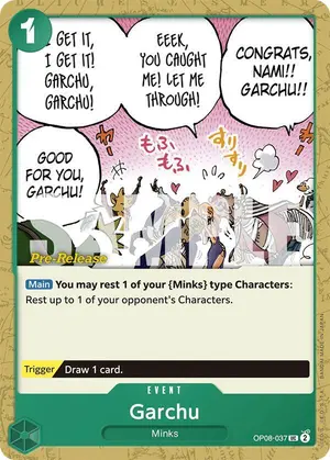 Carta Garchu OP08-037, versión Promo