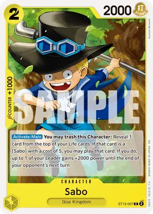 Carta Sabo ST13-007, versión Normal