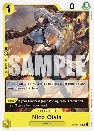 Carta Nico Olvia OP09-106, versión Promo
