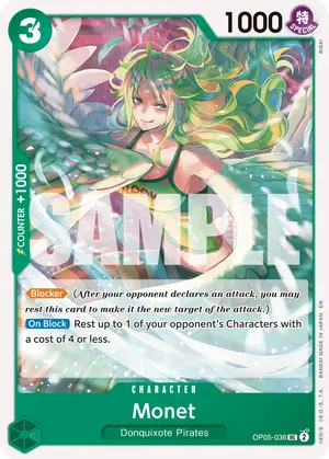 Carta Monet OP05-036, versión Normal