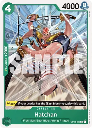 Carta Hatchan OP03-033, versión Arte alternativo