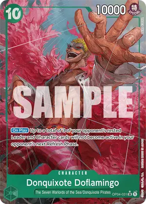 Carta Donquixote Doflamingo OP04-031, versión Arte alternativo