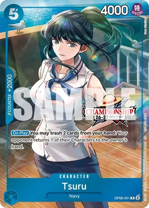 Carta Tsuru OP06-051, versión Arte alternativo