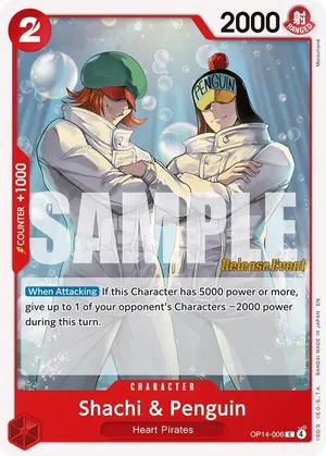 Carta Shachi & Penguin OP14-006, versión Promo