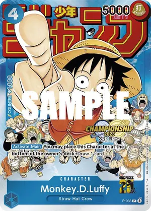 Carta Monkey.D.Luffy P-033, versión Promo