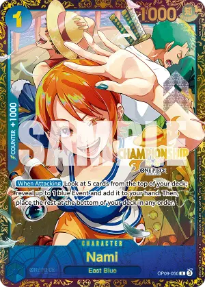 Carta Nami OP09-050, versión Arte alternativo
