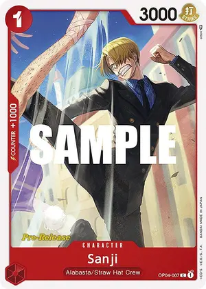 Carta Sanji OP04-007, versión Promo