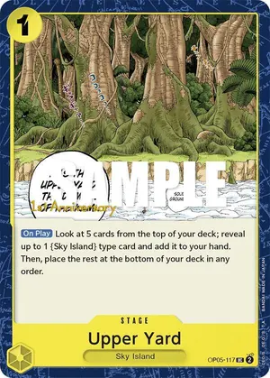 Carta Upper Yard OP05-117, versión Promo