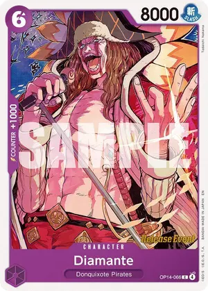 Carta Diamante OP14-066, versión Promo