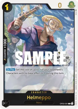 Carta Helmeppo OP03-091, versión Arte alternativo