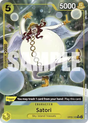 Carta Satori OP05-105, versión Arte alternativo