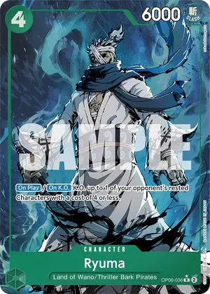 Carta Ryuma OP06-036, versión Arte alternativo