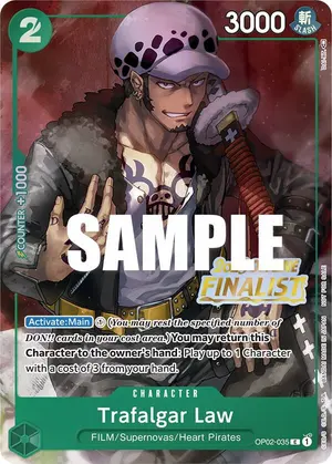 Carta Trafalgar Law OP02-035, versión Arte alternativo
