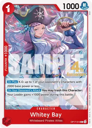 Carta Whitey Bay OP17-014, versión Promo