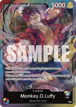 Carta Monkey.D.Luffy P, versión Arte alternativo
