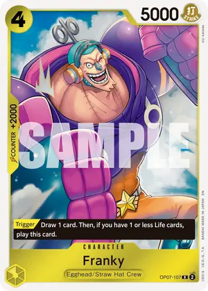 Carta Franky OP07-107, versión Normal