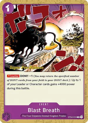Carta Blast Breath ST04-016, versión Promo