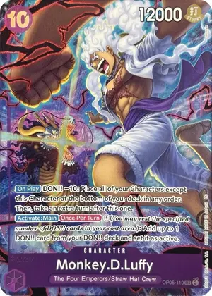 Carta Monkey.D.Luffy OP05-119, versión Arte alternativo