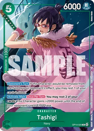 Carta Tashigi OP14-029, versión Promo