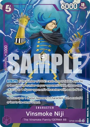 Carta Vinsmoke Niji OP06-065, versión Arte alternativo