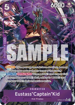 Carta Eustass"Captain"Kid OP05-074, versión Arte alternativo