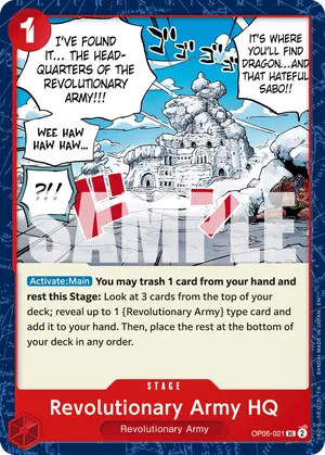 Carta Revolutionary Army HQ OP05-021, versión Normal