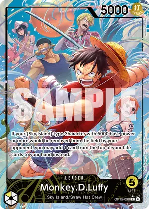 Carta Monkey.D.Luffy OP15-098, versión Arte alternativo