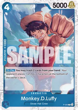 Carta Monkey.D.Luffy P-055, versión Normal