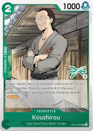 Carta Koushirou OP12-027, versión Normal