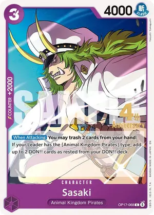 Carta Sasaki OP17-068, versión Promo