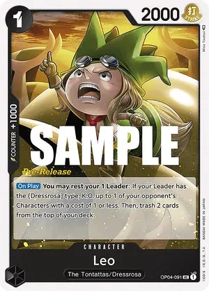 Carta Leo OP04-091, versión Promo