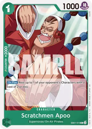Carta Scratchmen Apoo EB01-015, versión Normal