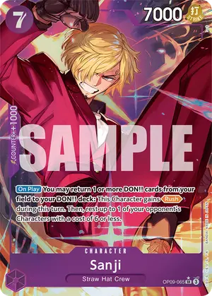 Carta Sanji OP09-065, versión Arte alternativo