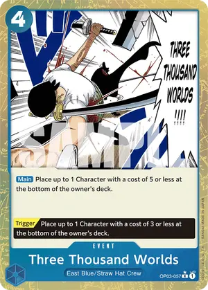 Carta Three Thousand Worlds OP03-057, versión Normal