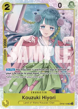 Carta Kouzuki Hiyori OP06-106, versión Normal