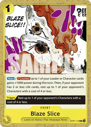 Carta Blaze Slice OP07-116, versión Normal