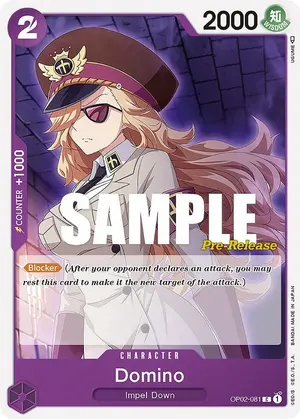 Carta Domino OP02-081, versión Promo