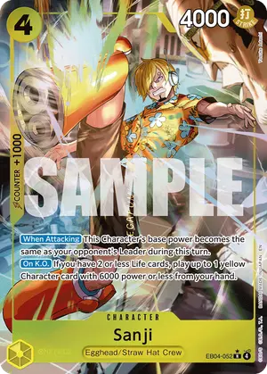 Carta Sanji EB04-052, versión Arte alternativo