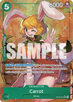 Carta Carrot OP08-023, versión Arte alternativo