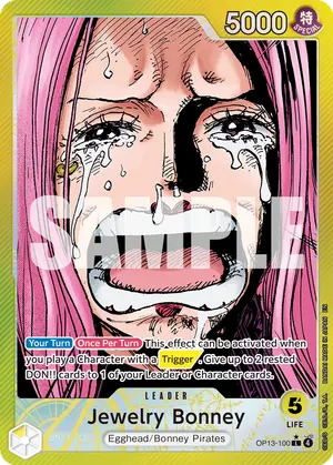 Carta Jewelry Bonney OP13-100, versión Arte alternativo
