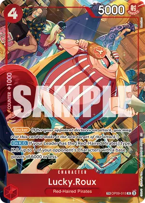 Carta Lucky.Roux OP09-015, versión Treasure Rare