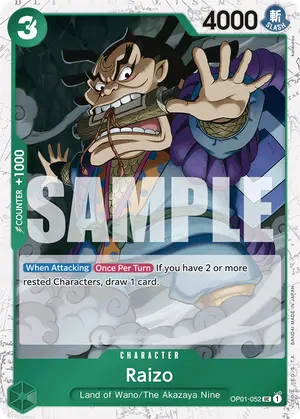 Carta Raizo OP01-052, versión Normal