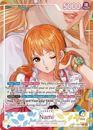 Carta Nami OP11-041, versión Arte alternativo