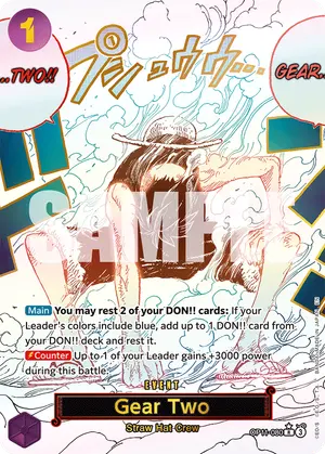 Carta Gear Two OP11-080, versión Arte alternativo