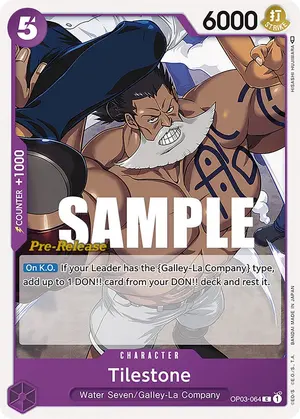 Carta Tilestone OP03-064, versión Promo