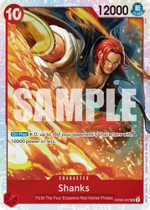 Carta Shanks OP06-007, versión Normal
